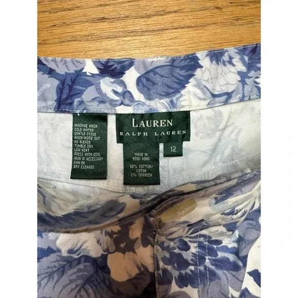 Lauren Ralph Lauren floral printed cropped pant 12 - Picture 4 of 5